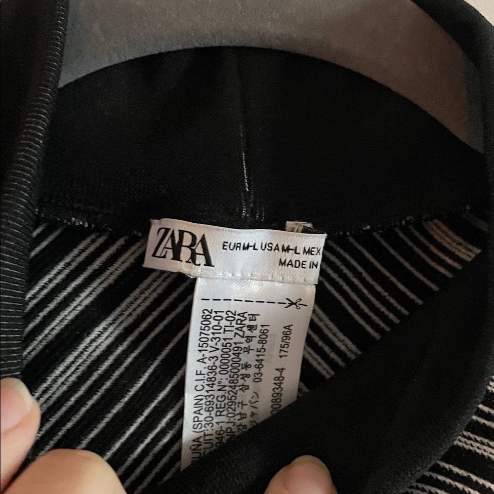 Zara Monochrome Striped dress - Picture 3 of 4